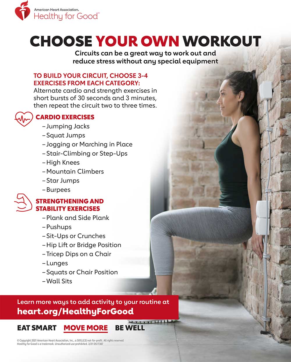 choose your own workout create a home circuit infographic