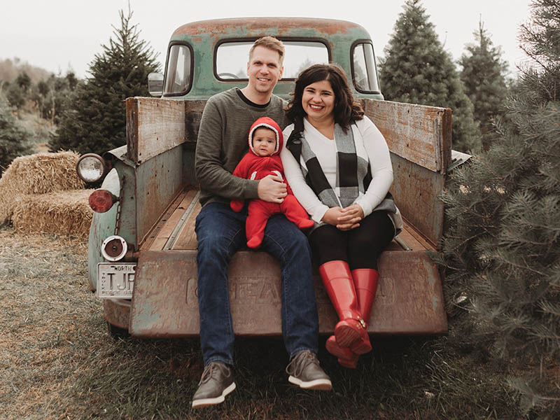 Jimmy, Shannon and Holiday Hilaire on a Christmas 2019 outing. (Photo by Joslyn Marie Photography)