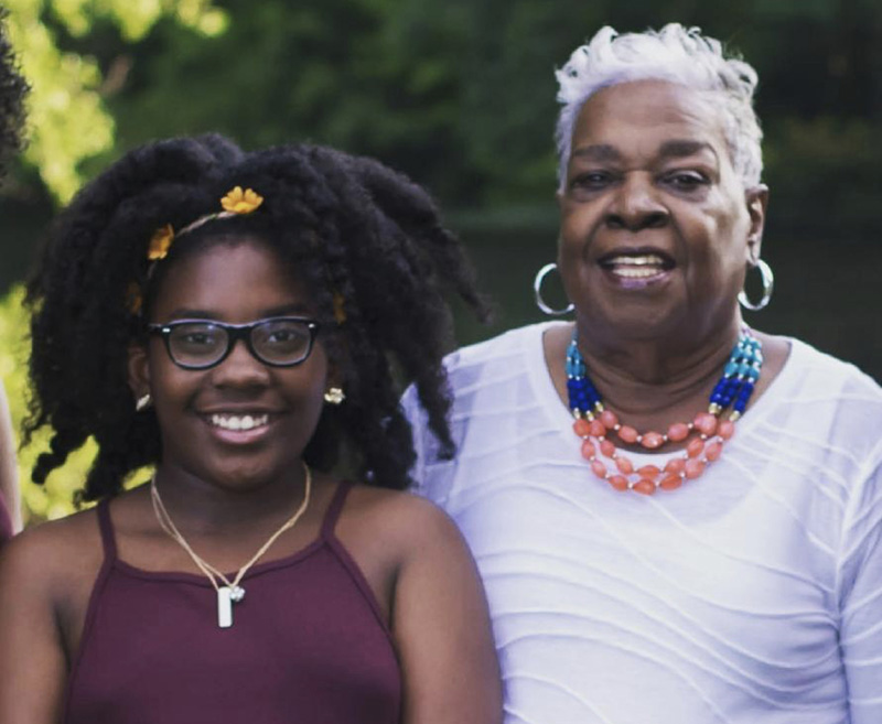 Silent heart attack survivor Marian Butts with her granddaughter, Kennedy Blount. (Photo courtesy of Deonte Carey)