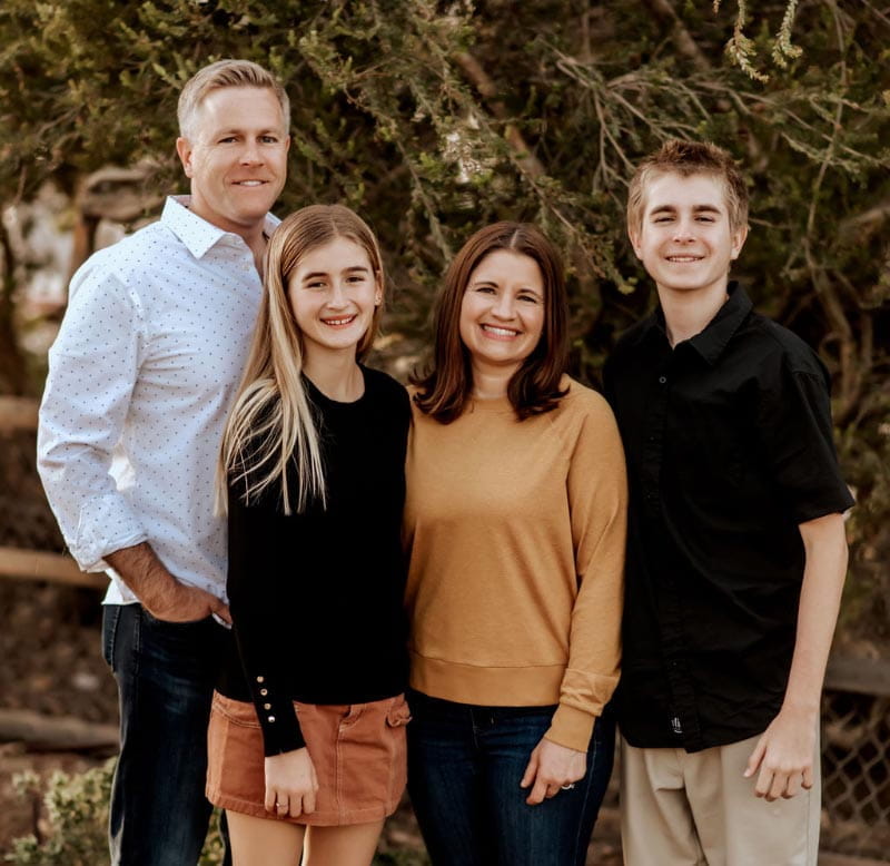 Dr. Natalie Muth with, from left, her husband, Bob, and their two children, Mariella and Thomas.