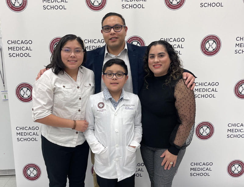 Clockwise from top: Juan Medina-Echeverria with his wife, Victoria, and their children, Giovanni and Sophia. (Photo courtesy of Juan Medina-Echeverria)