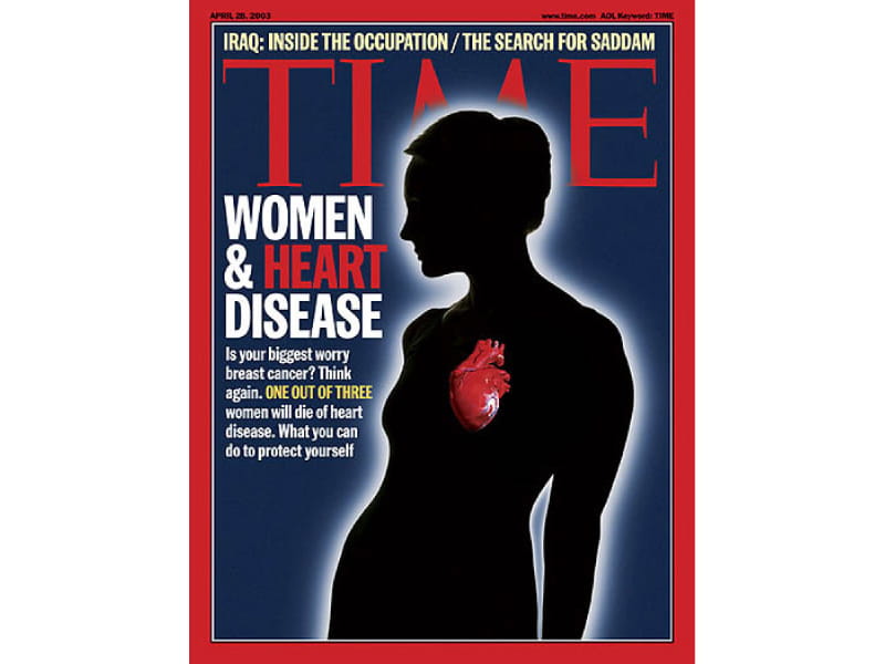 The cover story of a 2003 issue of Time magazine focused on heart disease as the No. 1 killer of women. (Time/Media Bank)