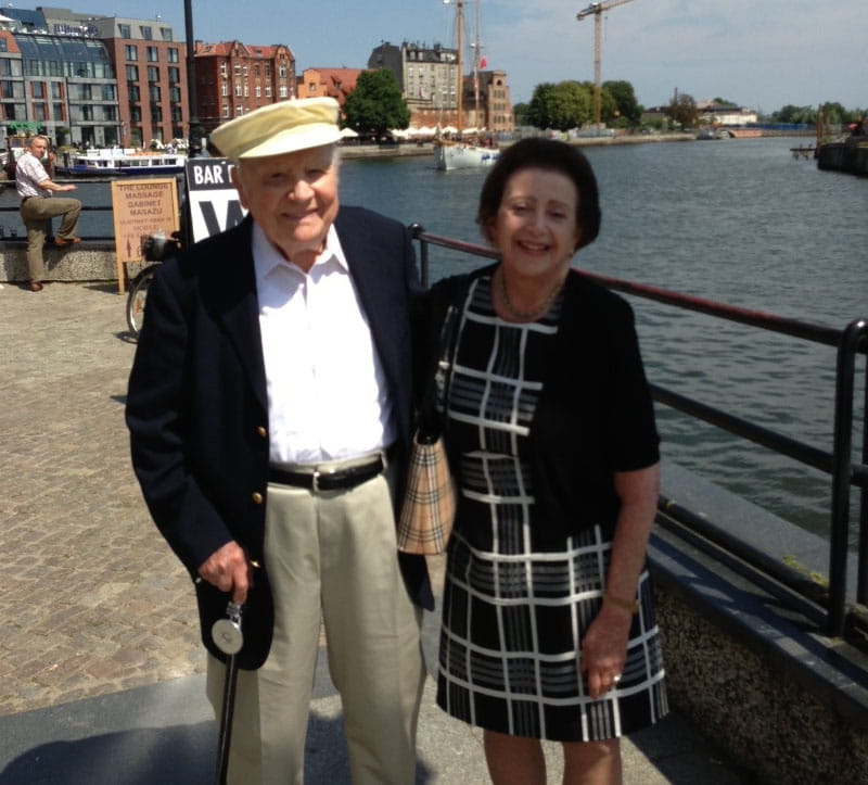 Dr. Nanette Wenger and her husband, Julius, on vacation in Europe. They were married for 55 years before his death in 2013. (Photo courtesy of Dr. Nanette Wenger)