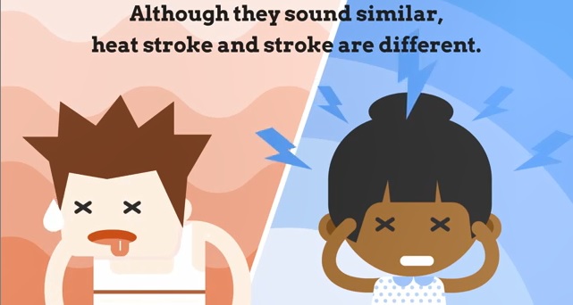 Although they can look the same, heat stroke and stroke are different