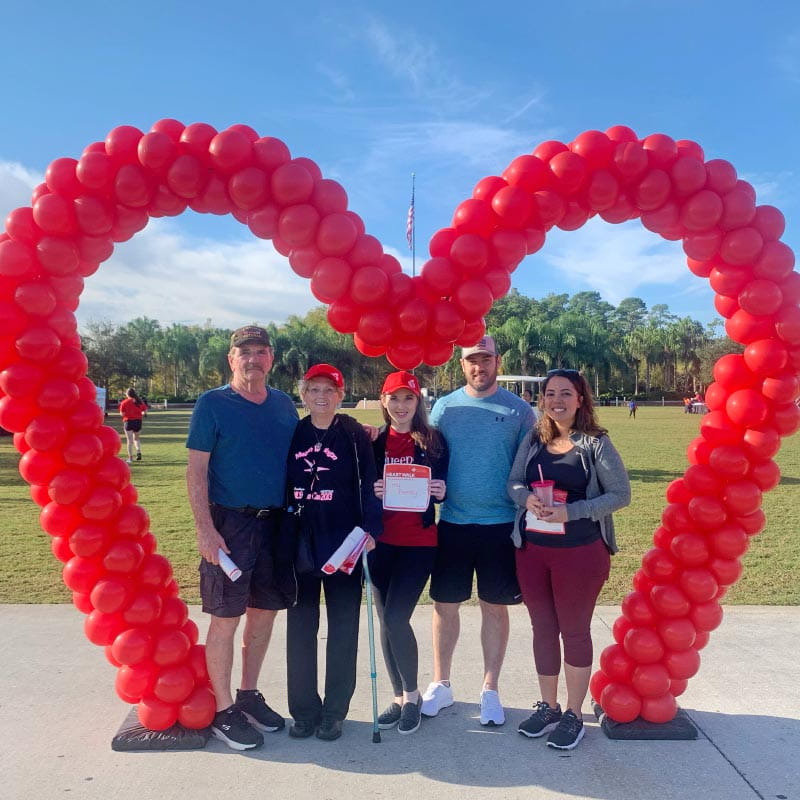 Megan Washington with family and friends. From left: Dad Michael, mom Mary, Megan, fiancé Nick and friend Erika. (Photo courtesy of Megan Washington)