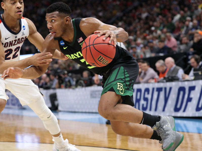 King McClure played for the Baylor Bears in the NCAA Tournament in March 2019 in Salt Lake City. (Photo courtesy of Patrick Smith/Getty Images Sport via Getty Images)