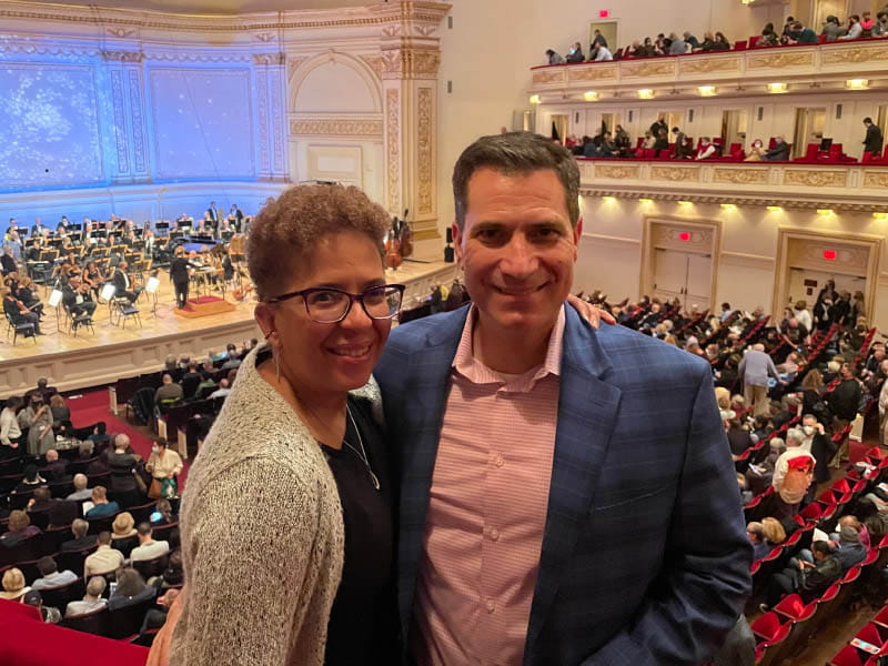 Stroke survivor Cécile Boynton (left) with her husband, Mark. (Photo courtesy of Cécile Boynton)