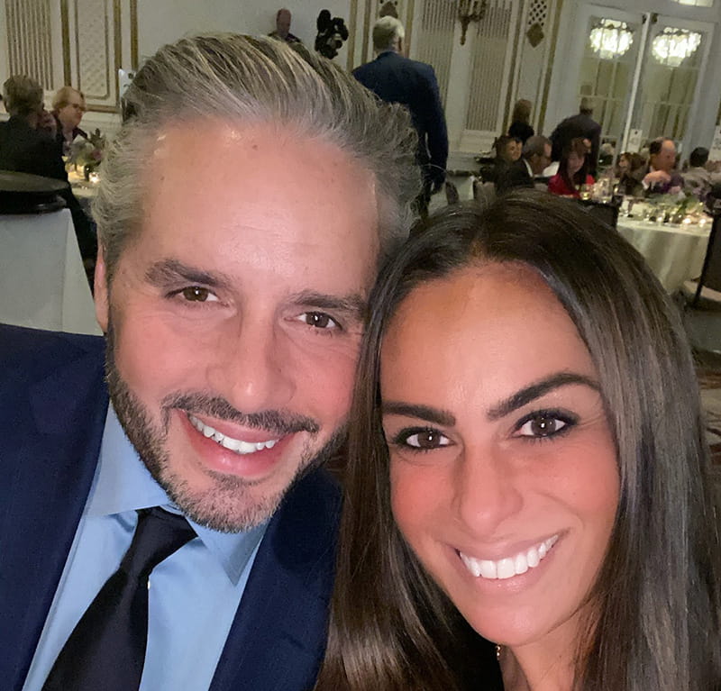 Nina Stanley (right) with her husband, John, at the 50th Annual Harvard Business School Leader of the Year Gala. (Photo courtesy of Nina Stanley)