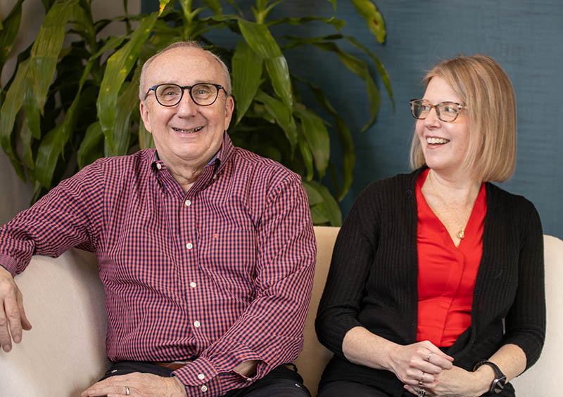 Chris Monaghan (right) with her husband, Dan. (Photo by Mike Williams)