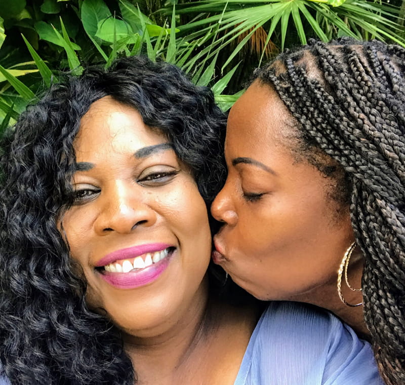 Hyvelle (right) and her sister Judy, who are both members of "Heart Sistas." (Photo courtesy of Hyvelle Ferguson-Davis)