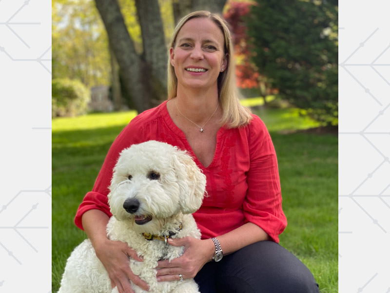 Stroke survivor Brooke O'Connell and her dog, Okie. (Photo by Quinn O'Connell)