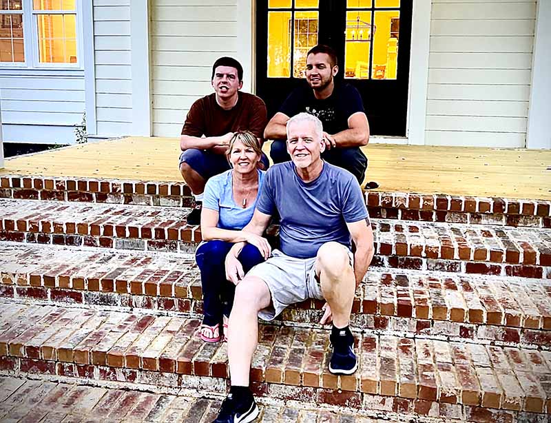 The family members who acted F.A.S.T. for Mike Maddux, clockwise from top left: Trent Maddux, Brad Schneller, Mike and Cindy Maddux. (Photo courtesy of Mike Maddux)