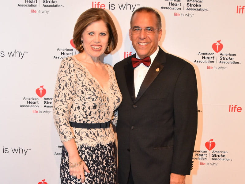 Dr. Ralph Sacco (right) and AHA CEO Nancy Brown. (American Heart Association)