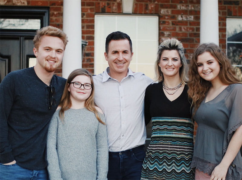 The Schwartz family, from left: Cole, Shelby, Lawrence, Jackie and Cameron. (Photo courtesy of Lawrence Schwartz.)