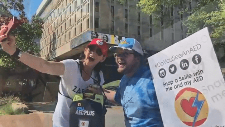 Carrie Romero, aka Zapgirl, taking a selfie at the Nashville Heart Walk.