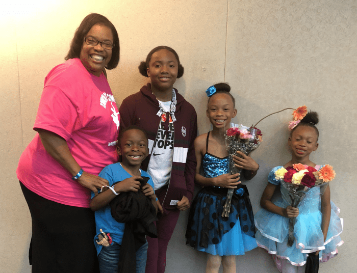 Michelle Davenport with the four grandchildren she adopted. (Photo courtesy of Michelle Davenport)