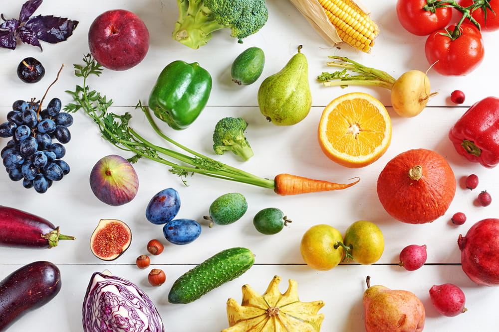 colorful fruit and vegetables colorful fruit and vegetables