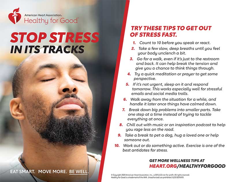 Stop stress infographic