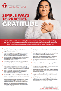 Simple ways to practice gratitude infographic Simple ways to practice gratitude infographic