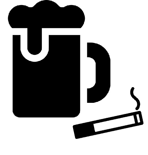 beer and cigarette
