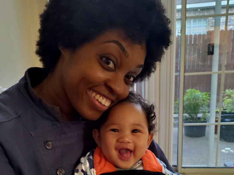 Monifa Thomas-Nguyen with her son, Marcus, in November 2020. (Photo courtesy of Duy Nguyen)