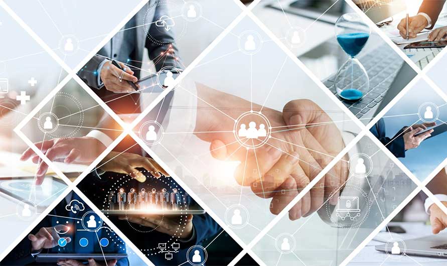 decorative business technology collage image