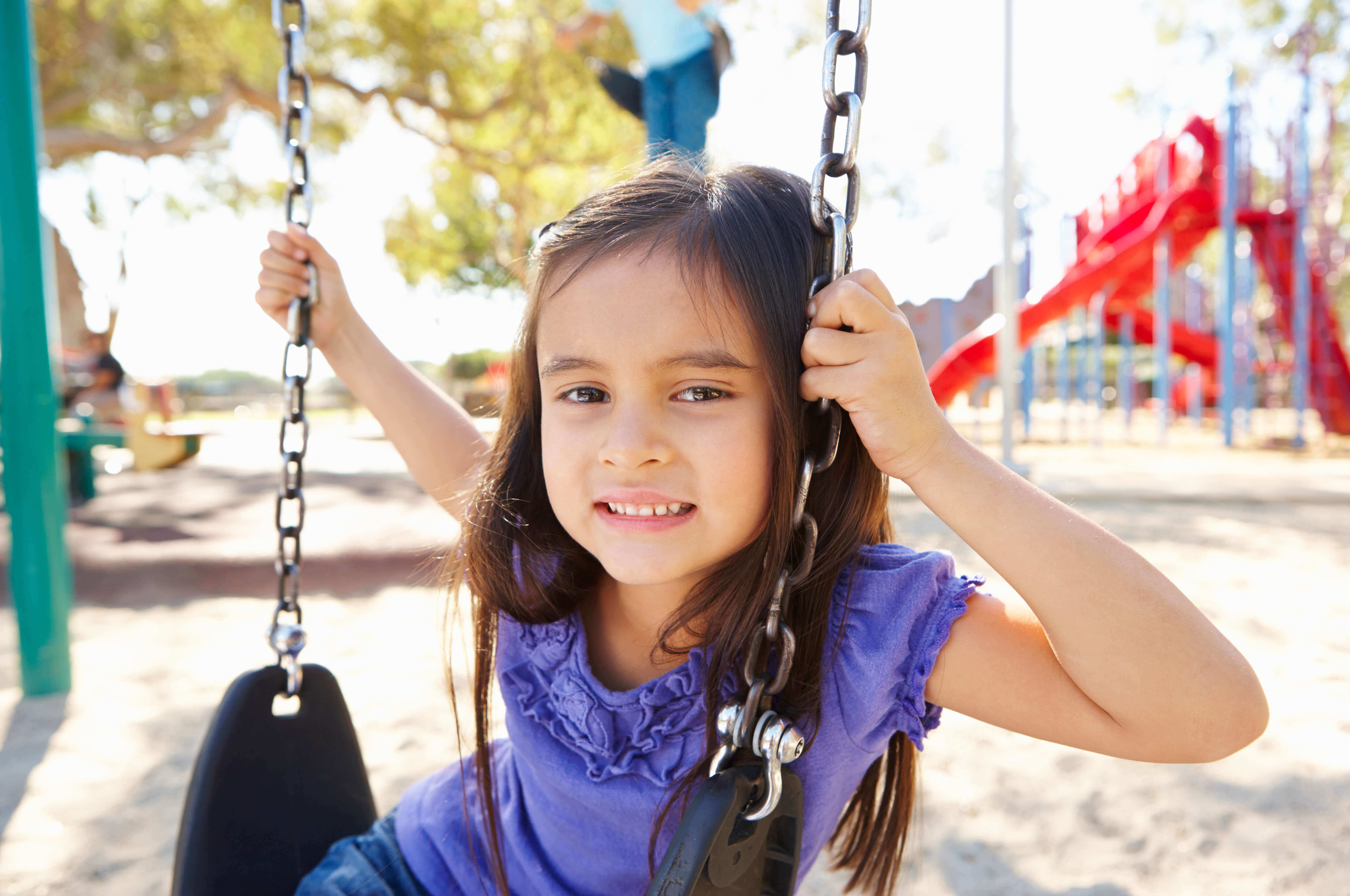 Girl on swing
