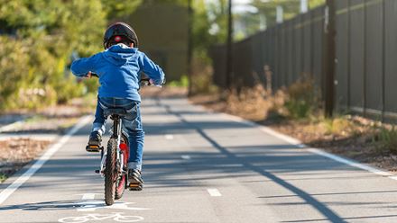 Boy riding bicycle child riding bicycle