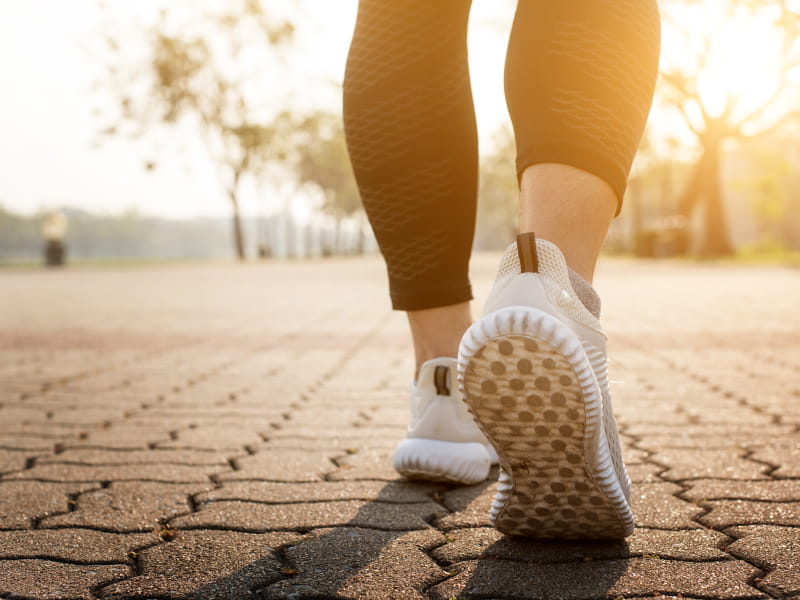 Woman walking.