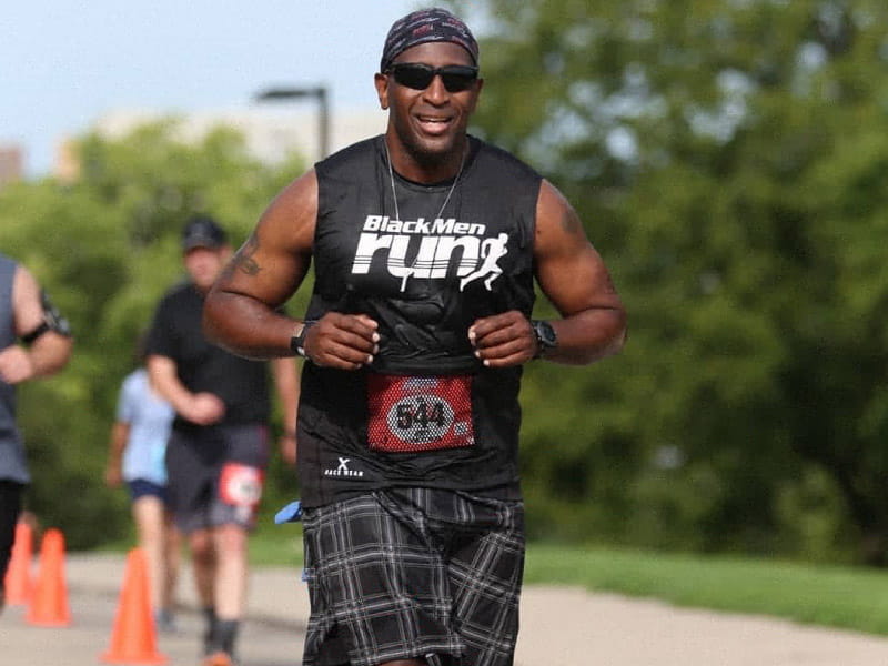 D. L. Dean runs a race in 2019. (Photo courtesy of D. L. Dean)