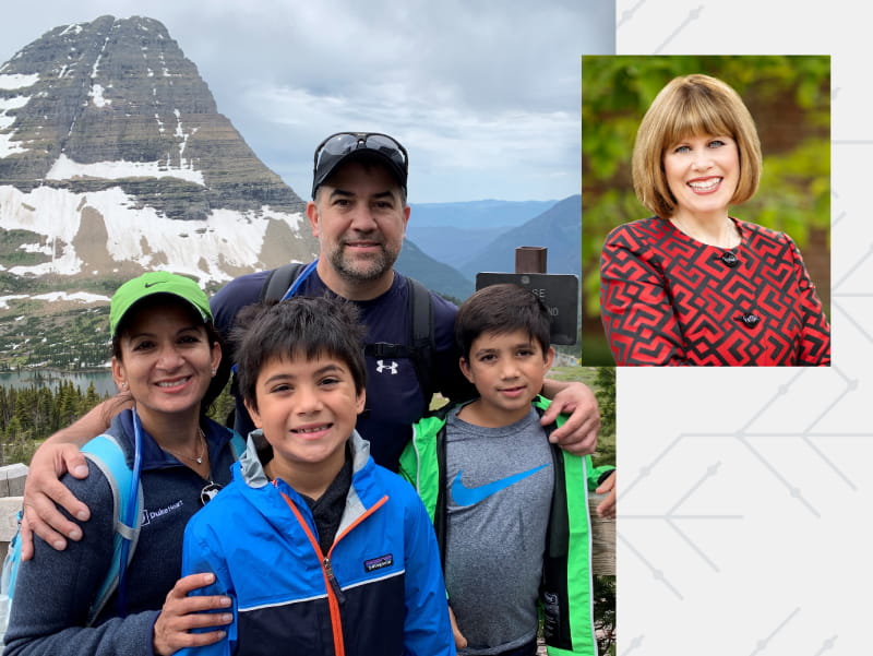 Svati Shah with her husband and sons. From left: Dr. Svati Shah, Dr. Patrick Hranitzky, Kieran and Kellan. (Photo courtesy of Dr. Svati Shah)