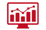 data on monitor icon