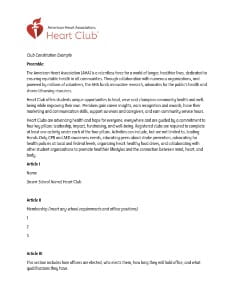 Heart Club Constitution Thumbnail