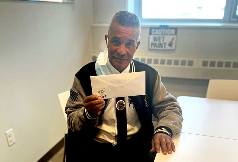 Jose, a participant in Congreso Health Center’s self-measured blood pressure initiative, also receives “food bucks” vouchers to spend on fresh produce.